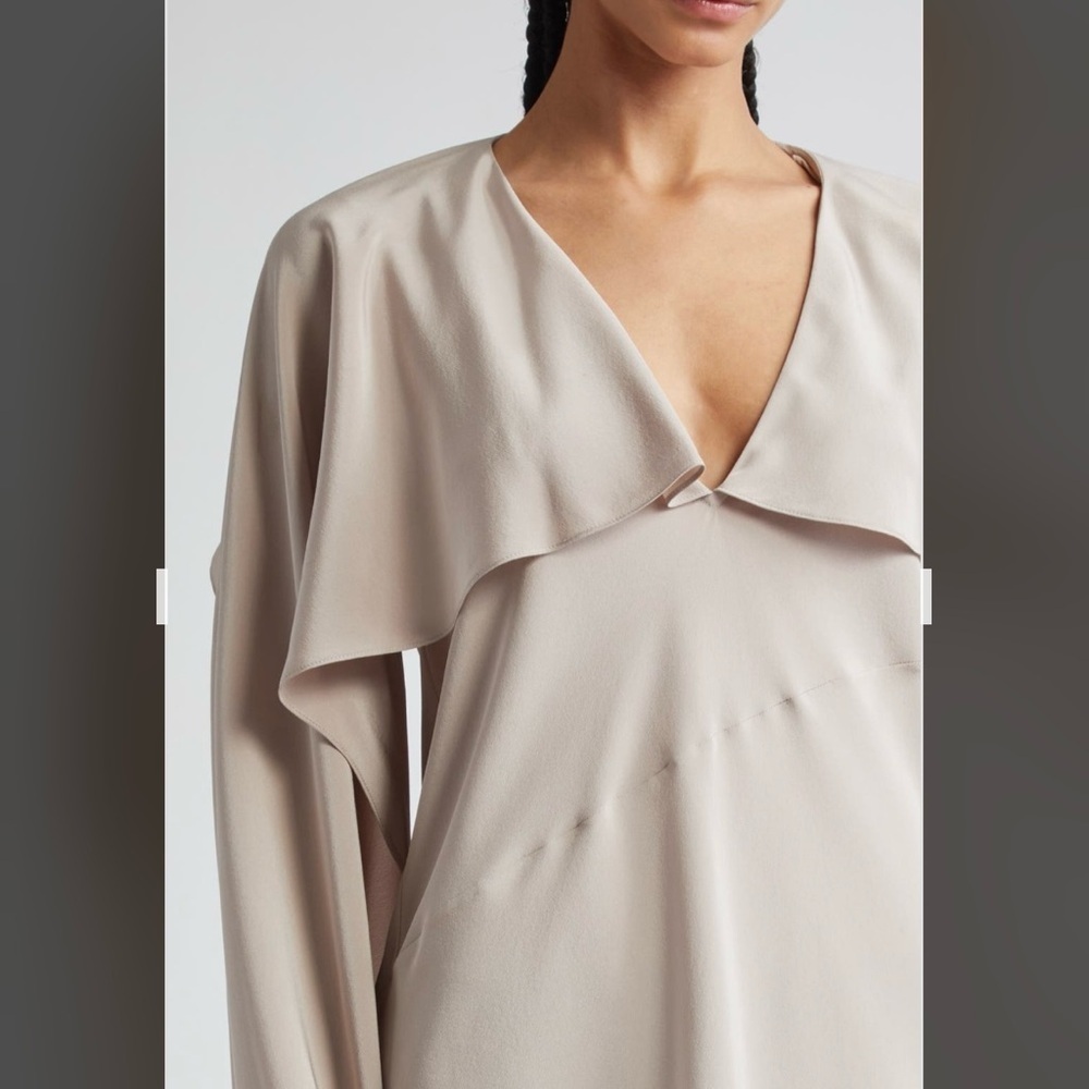 Helmut Lang Silk Scarf Top in Cashmere Grey - Picture 5 of 6